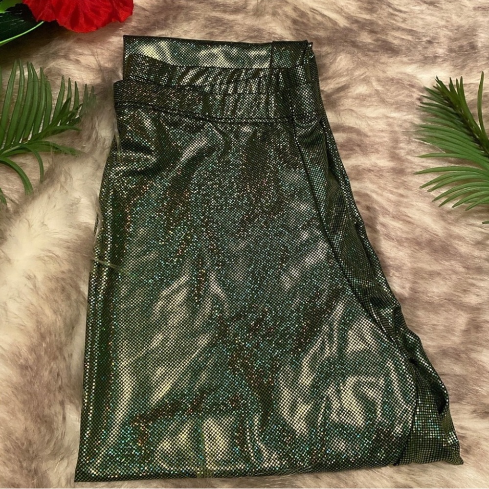Green glittery pants “POSION IVY INSPIRED” - Picture 3 of 3